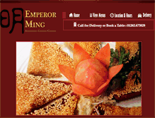 Tablet Screenshot of emperormingrestaurant.co.uk